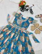 New Designer Heavy Fox Georgette Gown OC-152 Blue