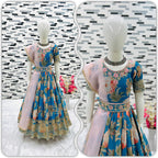 New Designer Heavy Fox Georgette Gown OC-152 Blue
