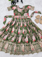 New Designer Heavy Fox Georgette Gown OC-152 Green
