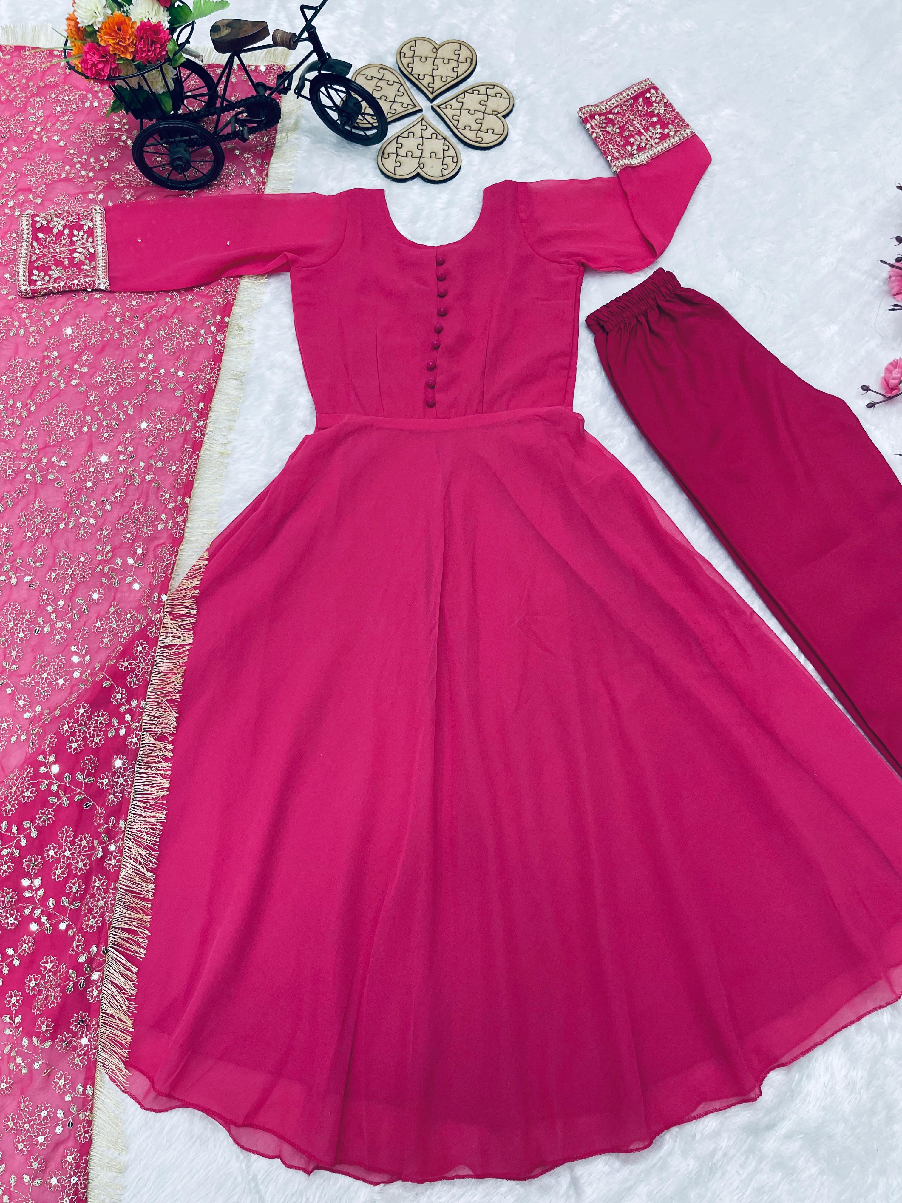 New Designer Heavy Fox Georgette Gown OC-169