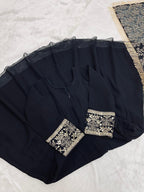 New Designer Heavy Fox Georgette Gown OC-169 Black