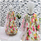 Presenting New Designer Heavy Fox Georgette Gown With Digital Print work Ready To Wear Collection OC-180