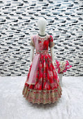 New Designer Heavy Fox Georgette Gown OC-152 Red