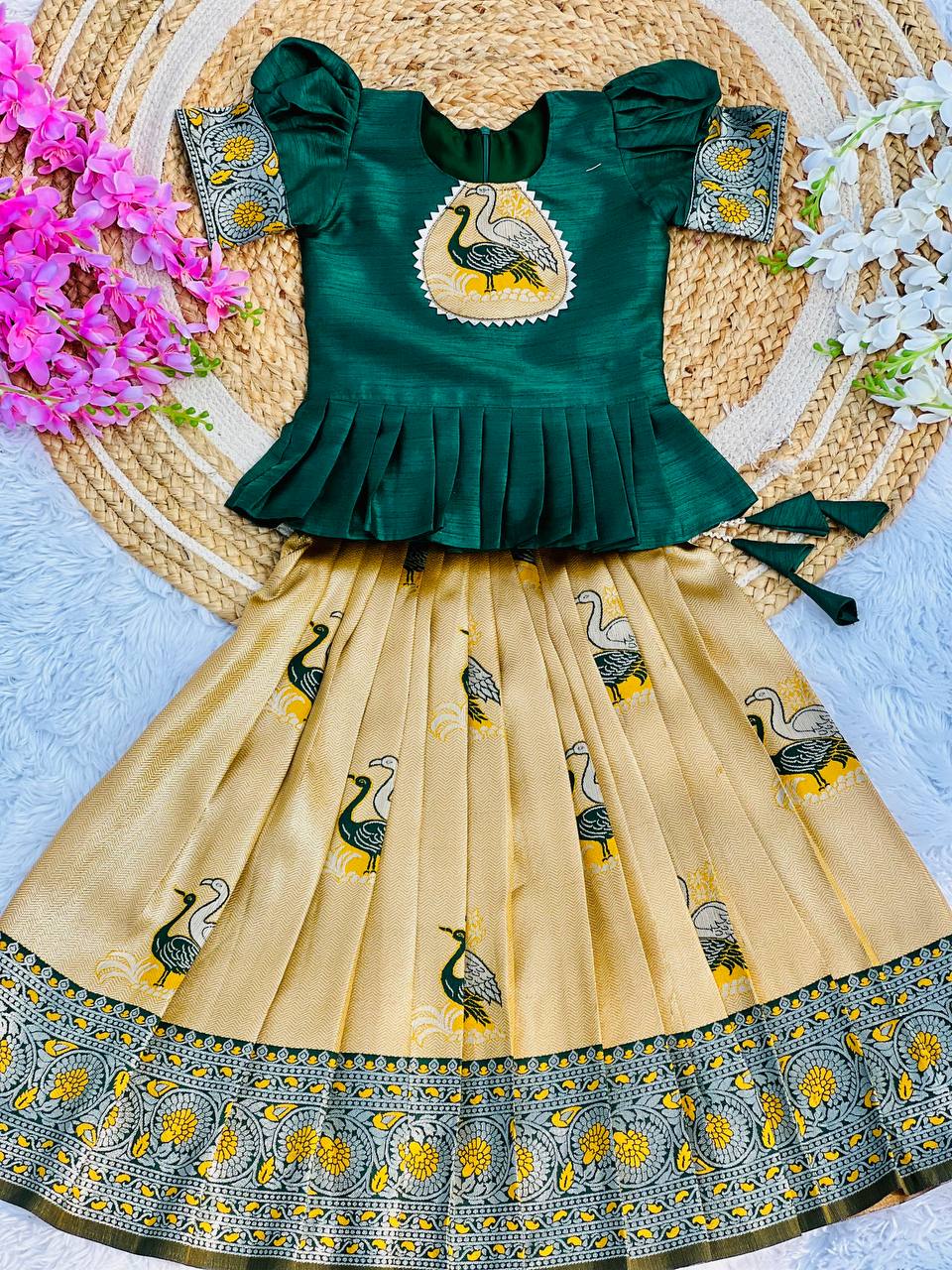 Fiesta Weaving Work Art Silk Lahenga Choli