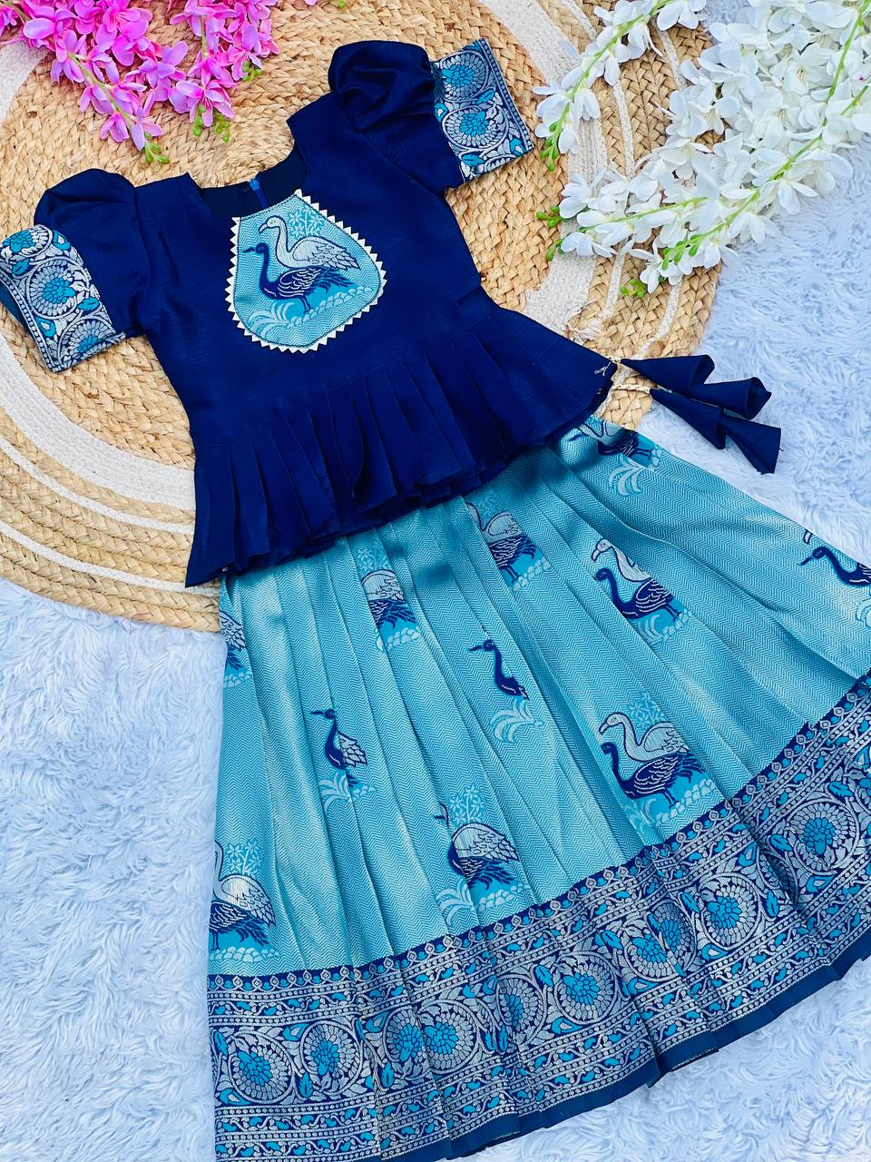 Fiesta Weaving Work Art Silk Lahenga Choli