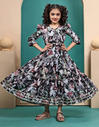 Samaira Black  Printed Gown