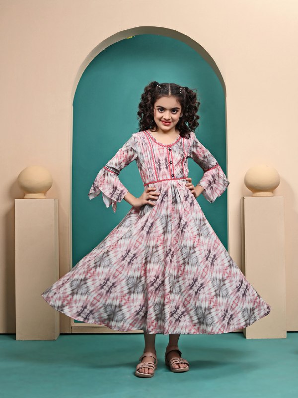Calista Printed  Anarkali gown