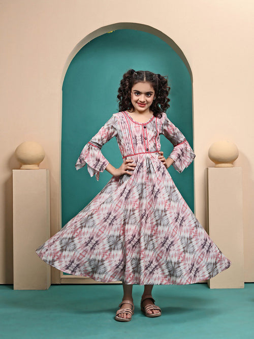 Calista Printed  Anarkali gown