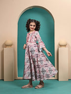 Calista Printed  Anarkali gown