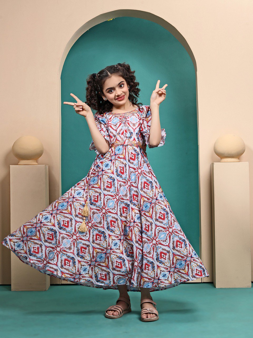 Maelis Pretty  Printed  Anarkali gown