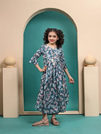 Zafira Lovely Printed  Anarkali gown
