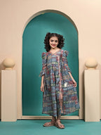 Velina Printed Anarkali gown