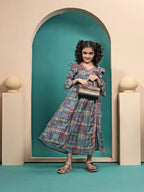 Velina Printed Anarkali gown