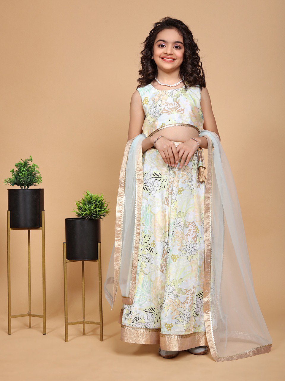 Nyra Chiffon Girls Lehenga Choli Set