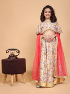 Avira Chinon Chiffon Girls Lehenga Choli Set
