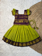 Traditional Green & Purple Lehenga Set