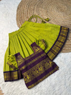 Traditional Green & Purple Lehenga Set