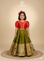 Trending Premium Brocade Fabric Kids Lahenga Choli