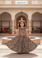 Paisley Cotton Kids Top & Skirt Set