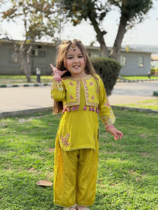 Myra Festive Layered Kurta Set for Girls
