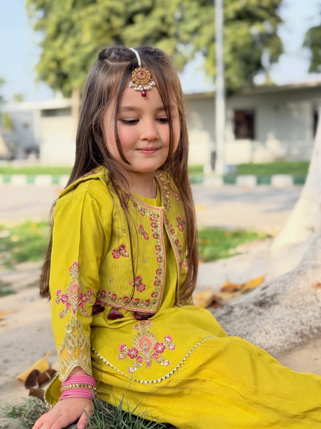 Myra Festive Layered Kurta Set for Girls
