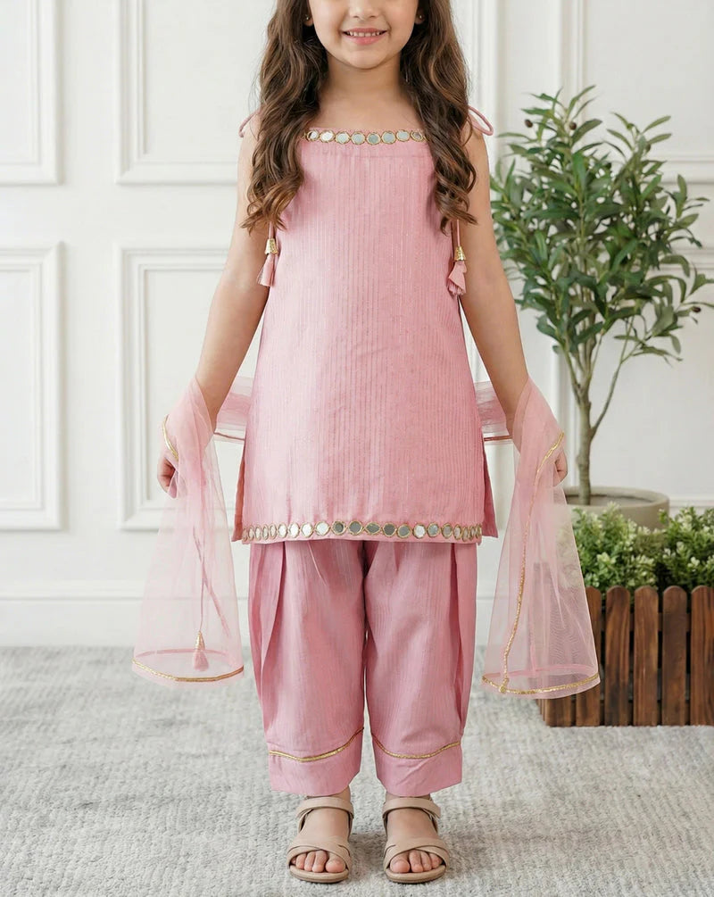 GulRang Blush Pink Festive Suit Set