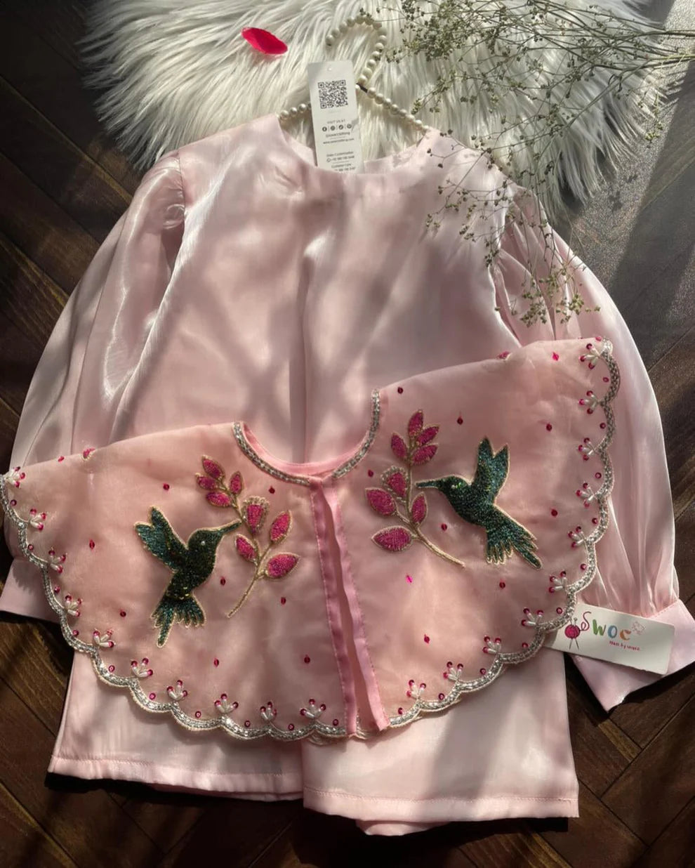 Aaira Organza Cape Top Set