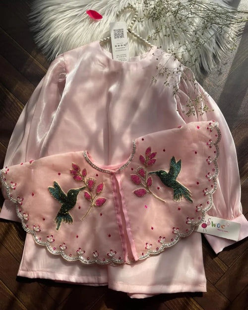 Aaira Organza Cape Top Set