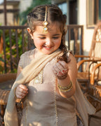 Meher Royal Beige Designer Gharara Set