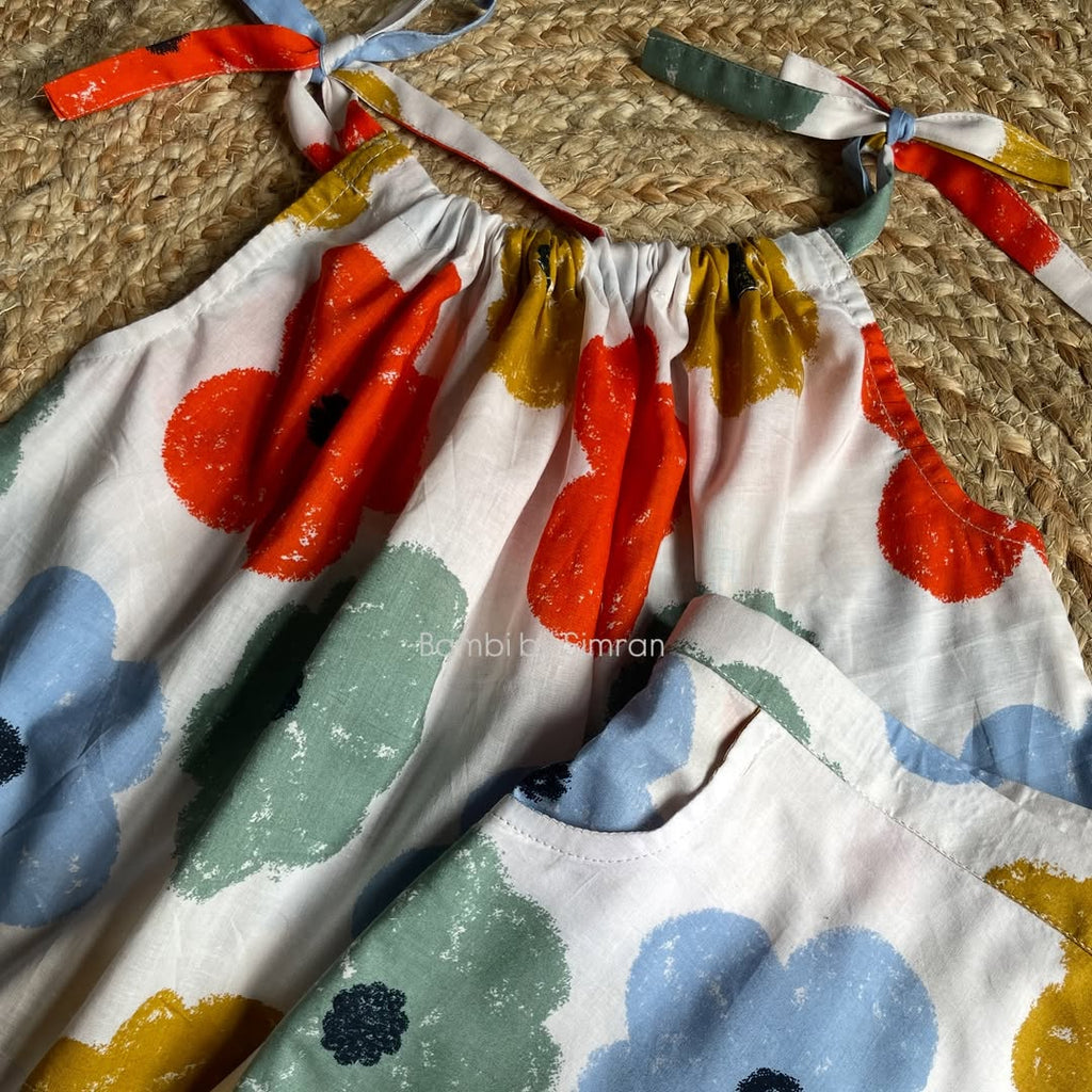 Candy Bloom Tie-Up Co-ord Set