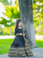 Kiara Black Royal Anarkali Set