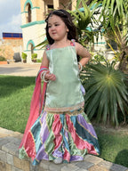 Pastel Kiara Rainbow Sharara Set with Dupatta