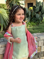 Pastel Kiara Rainbow Sharara Set with Dupatta