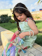 Pastel Kiara Rainbow Sharara Set with Dupatta