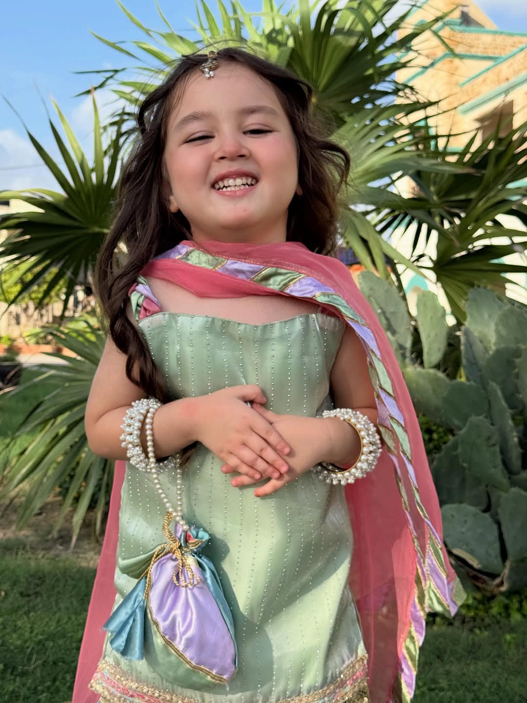 Pastel Kiara Rainbow Sharara Set with Dupatta
