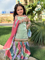 Pastel Kiara Rainbow Sharara Set with Dupatta