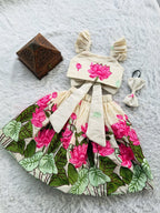 Anvika Lotus Bloom Embroidered Party Dress Set