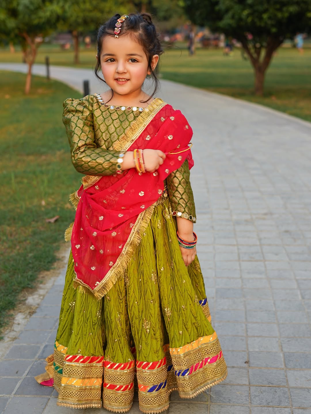 Black Avni Floral Princess Lehenga Set
