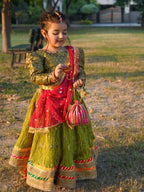 Black Avni Floral Princess Lehenga Set