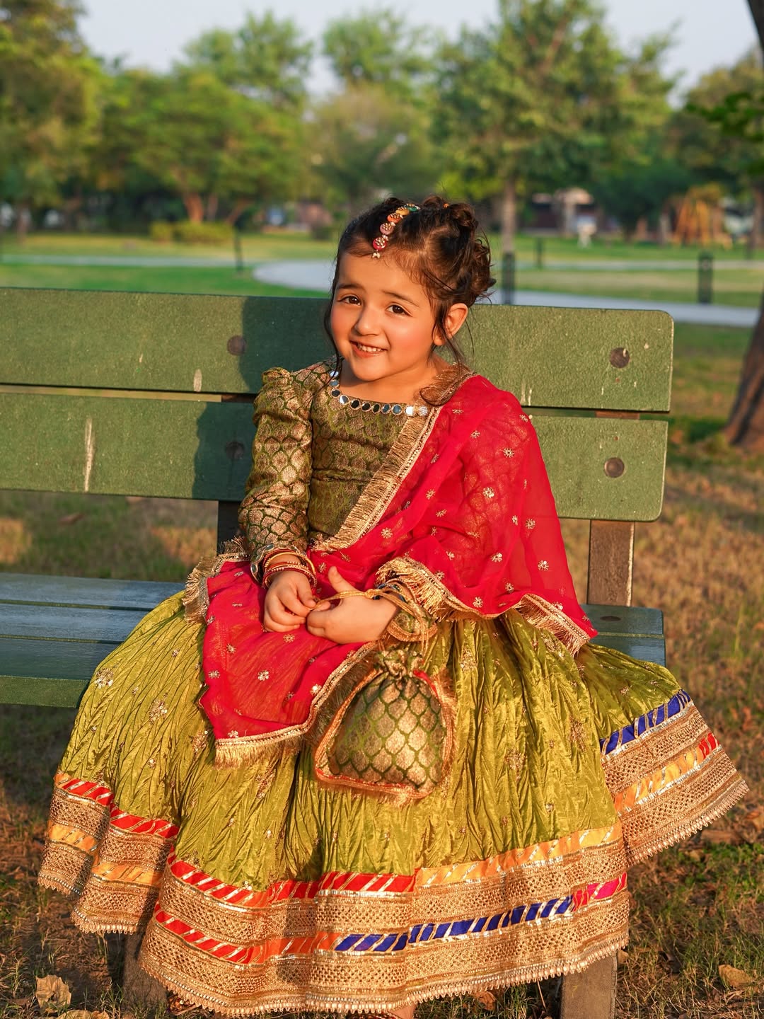 Black Avni Floral Princess Lehenga Set