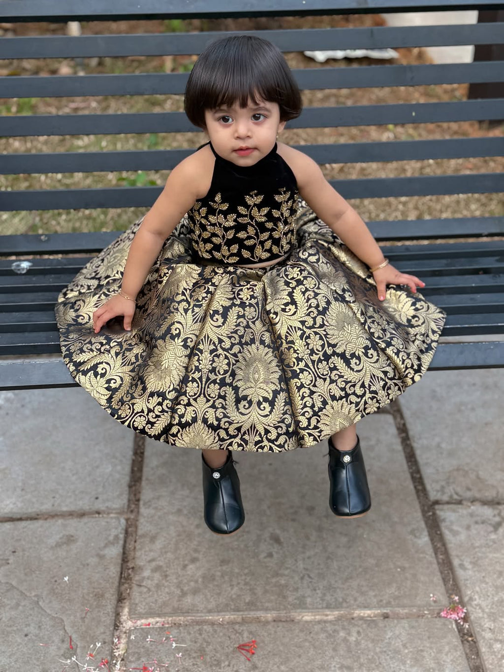 Rahi Royal Black & Gold Lehenga Set
