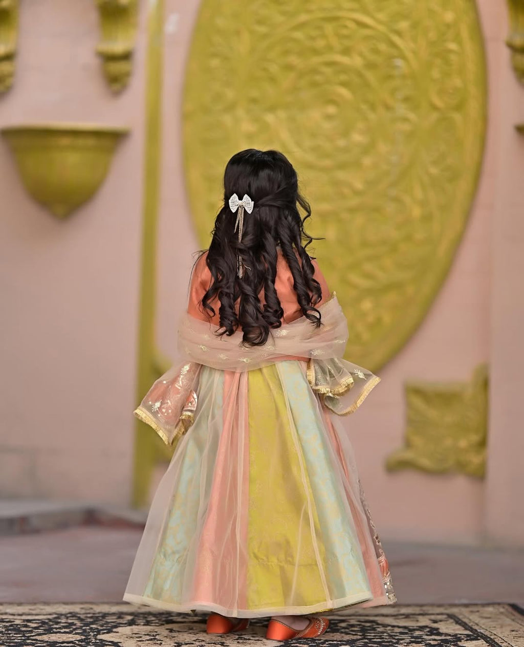 Aarohi Royal Pastel Embroidered Princess Gown Set