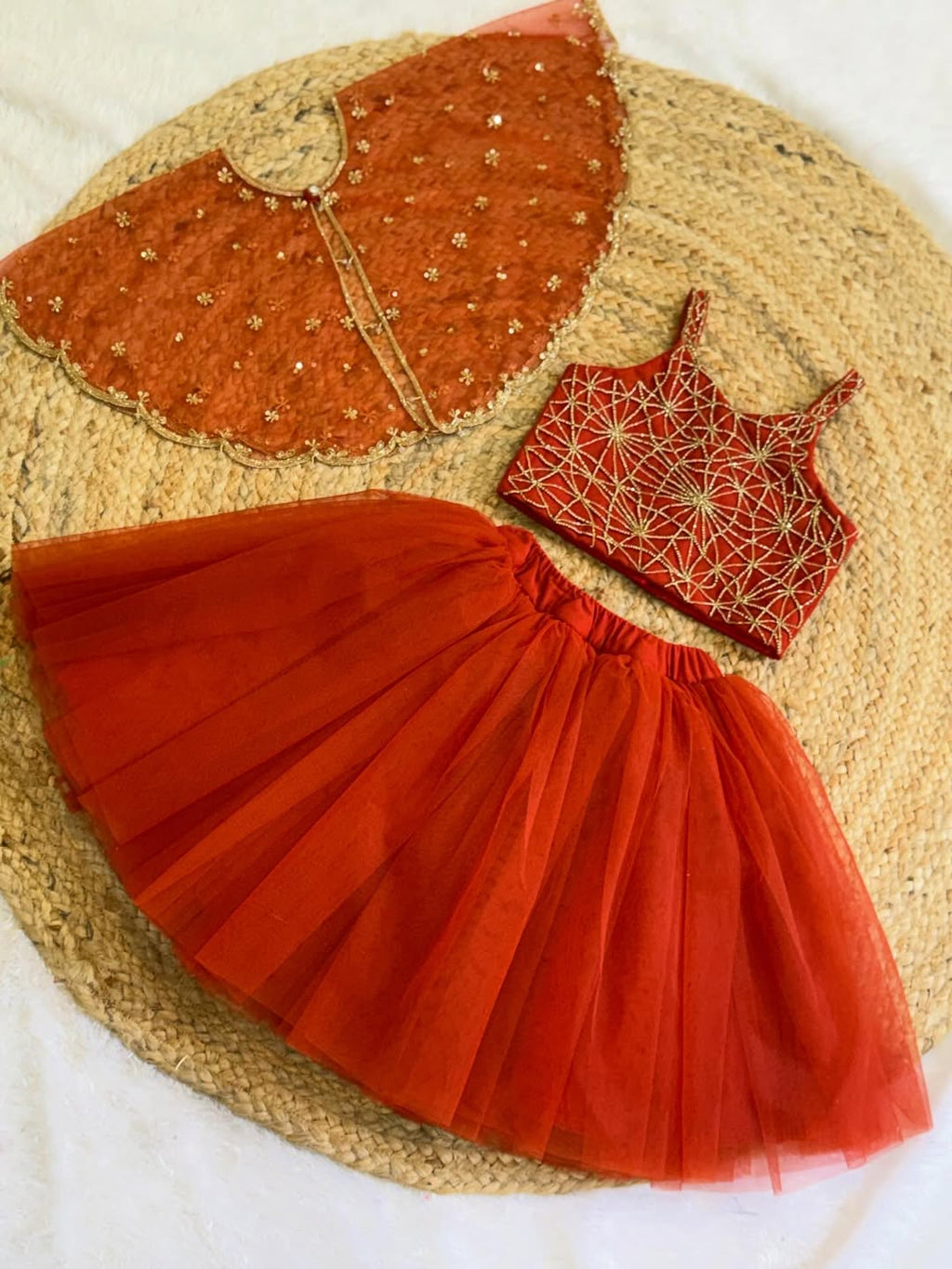 Neysa Orange Princess Lehenga Set