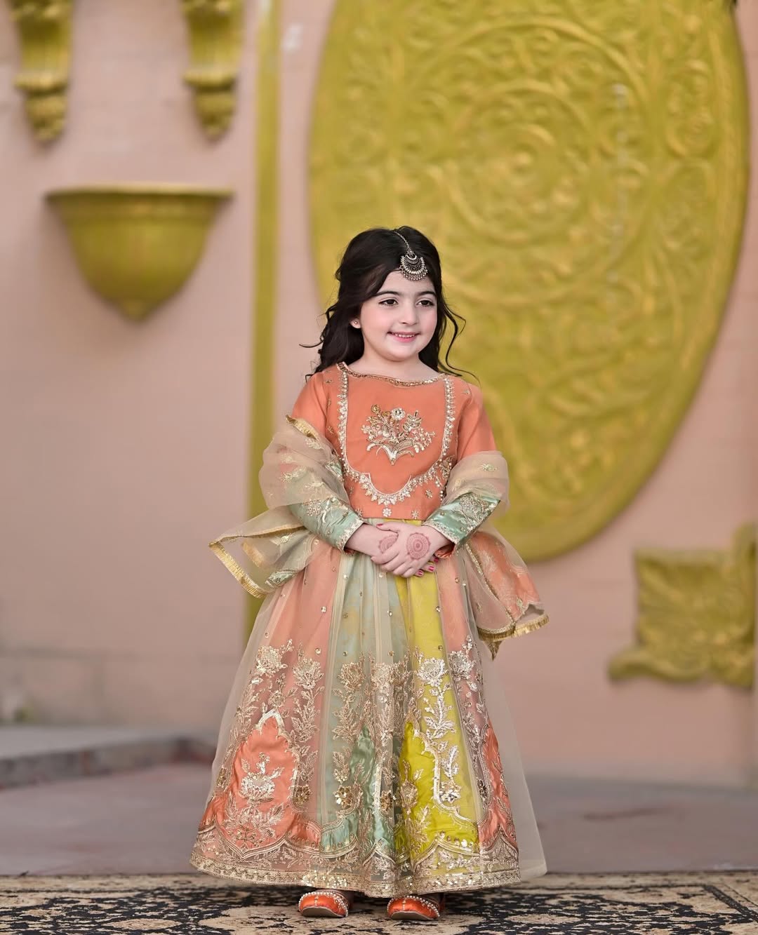 Aarohi Royal Pastel Embroidered Princess Gown Set
