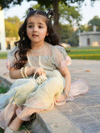 Kiara Mint Blossom Designer Sharara Set