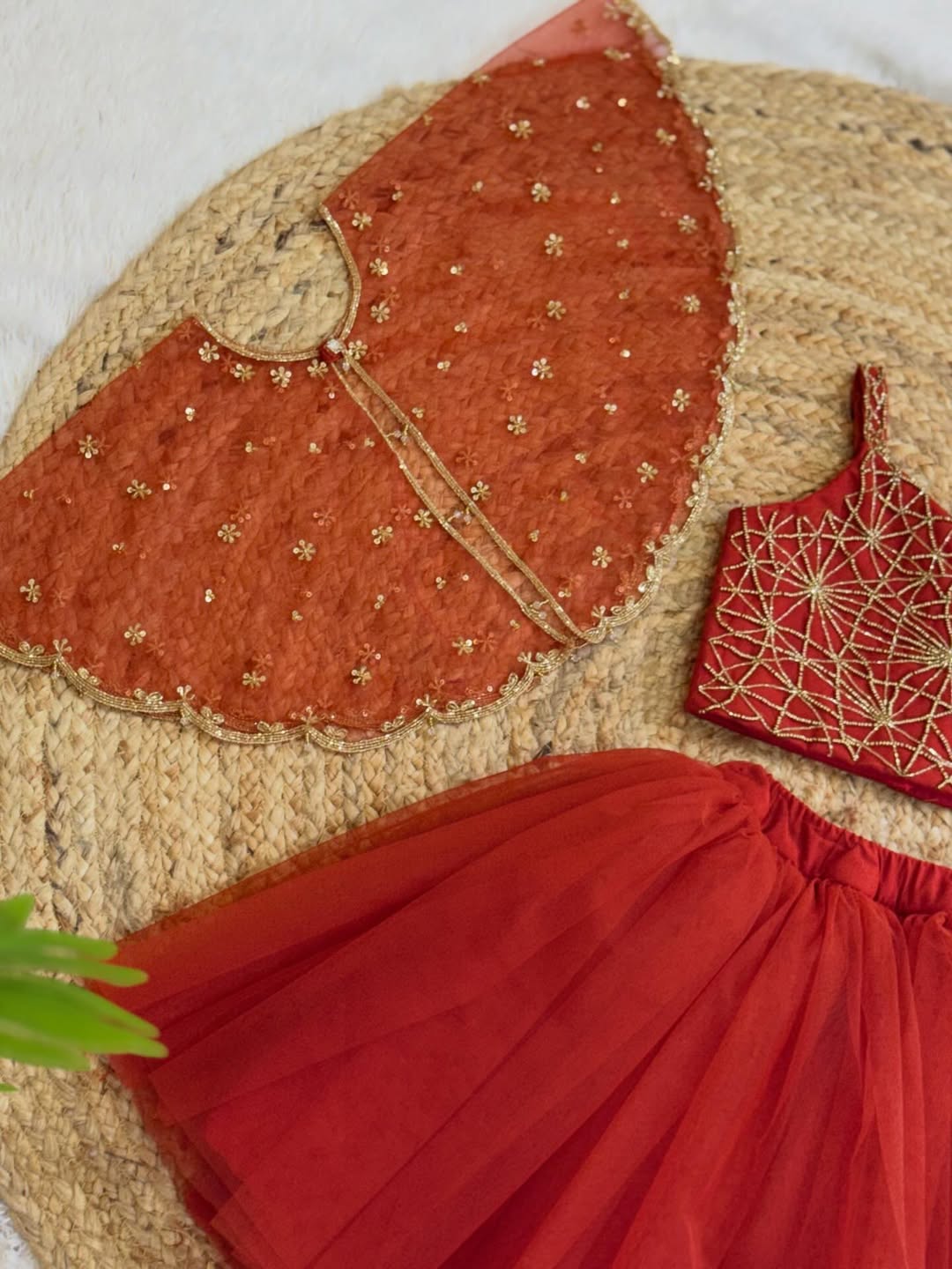 Neysa Orange Princess Lehenga Set