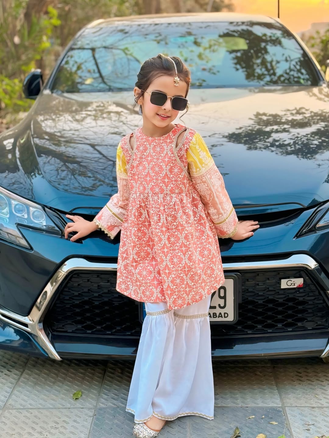 Royal Peach Ethnic Sharara Outfit