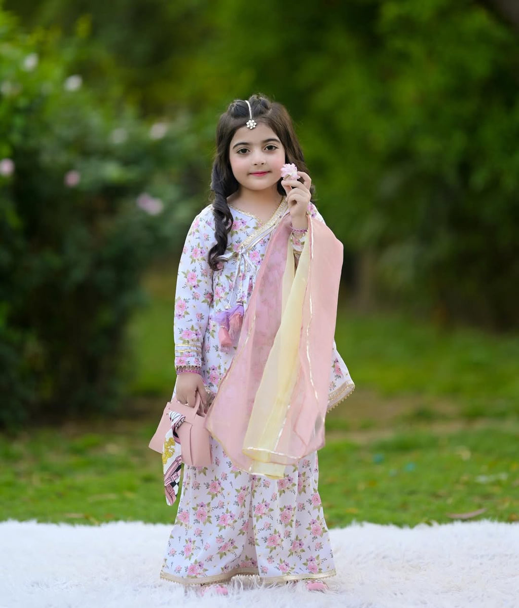 Floral Anaya Pastel Sharara Set with Dupatta