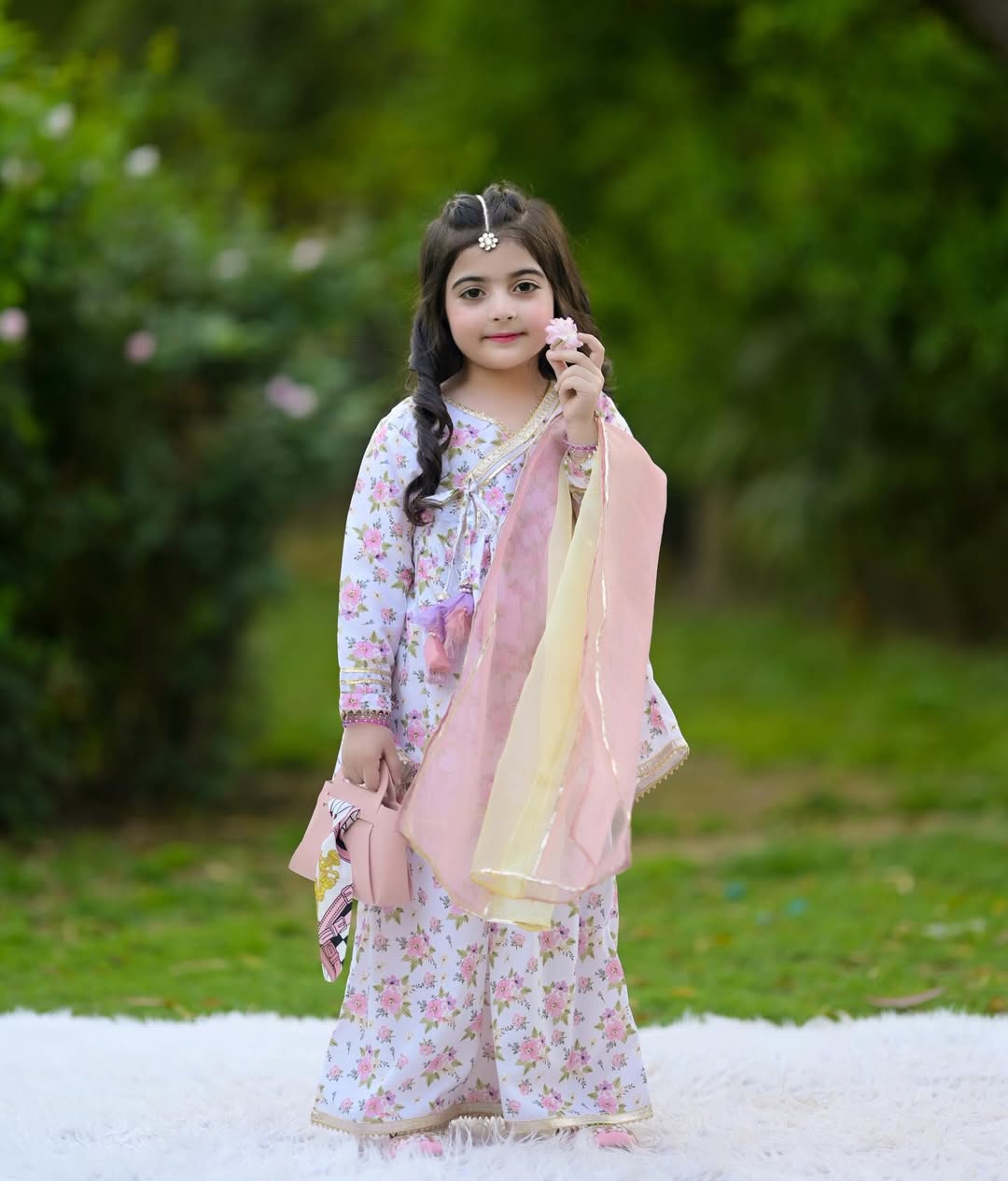 Floral Anaya Pastel Sharara Set with Dupatta