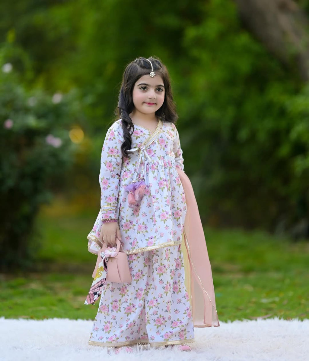 Floral Anaya Pastel Sharara Set with Dupatta